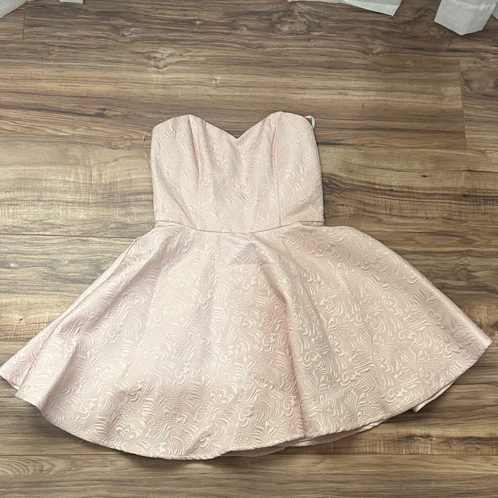 Forever 21 Blush Strapless Prom Dress